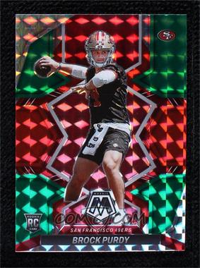 2022 Panini Mosaic - [Base] - Choice Red and Green Mosaic Prizm #367 - Rookies - Brock Purdy (Right Foot Missing)