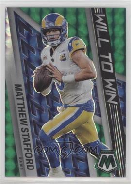 2022 Panini Mosaic - Will to Win - Green Mosaic Prizm #WW-5 - Matthew Stafford