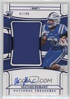 College Materials Signatures - Mataeo Durant #/49