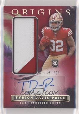 2022 Panini Origins - [Base] - Red #179 - Rookie Jumbo Jersey Autographs - Tyrion Davis-Price /99