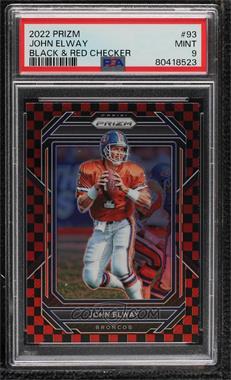 2022 Panini Prizm - [Base] - Black and Red Checker Prizm #93 - John Elway [PSA 9 MINT]