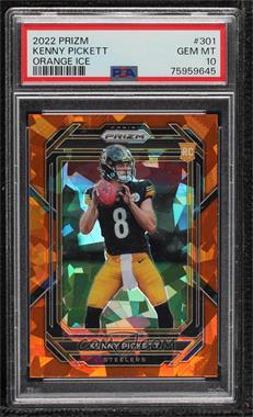 2022 Panini Prizm - [Base] - Orange Ice Prizm #301 - Rookies - Kenny Pickett [PSA 10 GEM MT]