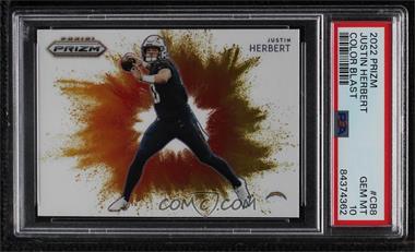 2022 Panini Prizm - Color Blast #CB-8 - Justin Herbert [PSA 10 GEM MT]