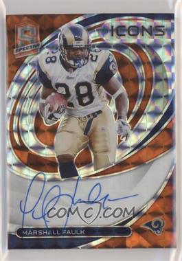 2022 Panini Spectra - Icons Autographs - Neon Orange Prizm #ICN-MFA - Marshall Faulk /6