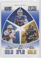 Josh Allen, Mike Williams, Najee Harris #/100