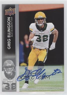 2022 Upper Deck CFL - [Base] - Autographs #51 - Greg Ellingson