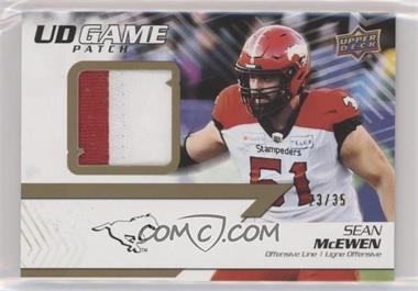 2022 Upper Deck CFL - UD Game Jersey - Patch #UD-SM - Sean McEwen /35