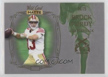 2022 Wild Card Matte Update - Smoking Guns - Silver - Green Smoke #SGU-11 - Brock Purdy /75