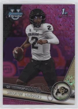 2023 Bowman University Chrome - [Base] - Fuchsia Mini-Diamond Refractor #16 - Shedeur Sanders /150