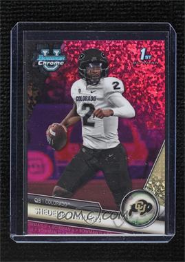 2023 Bowman University Chrome - [Base] - Fuchsia Mini-Diamond Refractor #16 - Shedeur Sanders /150