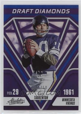 2023 Panini Absolute - Draft Diamonds - Blue Spectrum #DD-17 - Fran Tarkenton /50