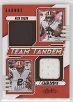 Nick Chubb, Amari Cooper [EX to NM] #/199