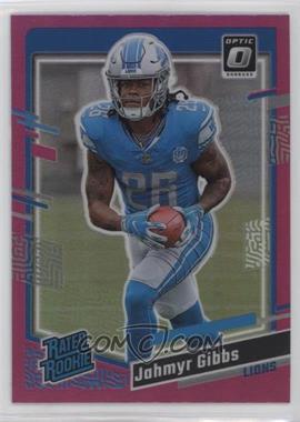 2023 Panini Donruss - [Base] - Optic Preview Pink Prizm #331 - Rated Rookie - Jahmyr Gibbs