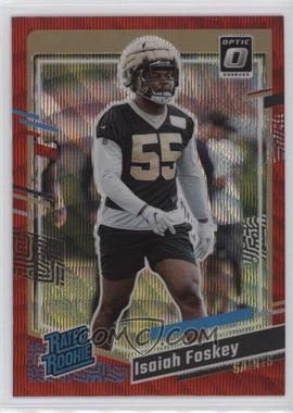 2023 Panini Donruss - [Base] - Optic Preview Red Wave Prizm #373 - Rated Rookie - Isaiah Foskey