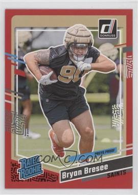 2023 Panini Donruss - [Base] - Press Proof Red #372 - Rated Rookie - Bryan Bresee