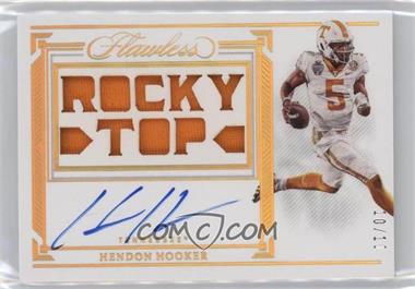 2023 Panini Flawless Collegiate - Flawless Rookie Team Slogan Signatures - Gold #TSS-HEH - Hendon Hooker /10