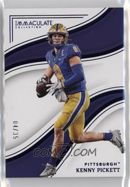 2023 Panini Immaculate Collection Collegiate - [Base] - Blue #32 - Kenny Pickett /35