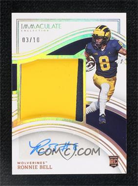 2023 Panini Immaculate Collection Collegiate - Rookie Patch Autographs - Gold #39 - Ronnie Bell /10