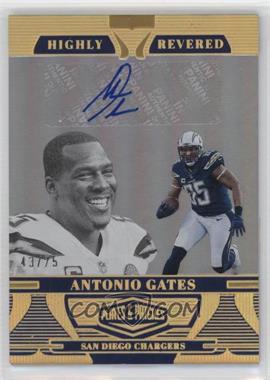 2023 Panini Plates & Patches - Highly Revered Autographs - Gold #HR-AG - Antonio Gates /75