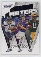 Jayden Reed, Kenneth Walker III, Kirk Cousins #/249