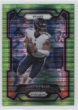 2023 Panini Prizm - [Base] - Neon Green Pulsar Prizm #48 - Justin Fields