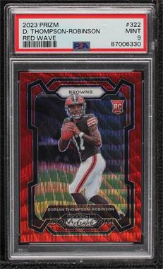 2023 Panini Prizm - [Base] - Red Wave Prizm #322 - Rookies - Dorian Thompson-Robinson /149 [PSA 9 MINT]