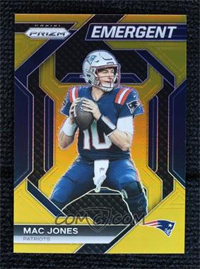 2023 Panini Prizm - Emergent - Gold Prizm #H-1 - Mac Jones /10