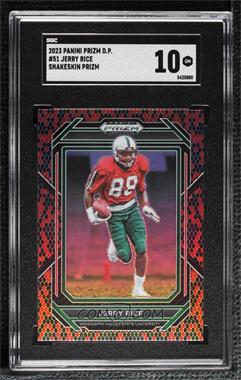 2023 Panini Prizm Draft Picks - [Base] - Snakeskin Prizm #51 - Jerry Rice [SGC 10 GEM]