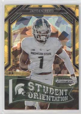 2023 Panini Prizm Draft Picks - Student Orientation - Gold Ice Prizm #SO-19 - Jayden Reed