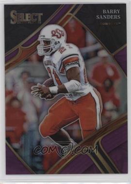 2023 Panini Select Draft Picks - [Base] - Purple Prizm #179 - Field Level - Barry Sanders /75