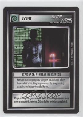 1994 Star Trek CCG: 1st Edition Premiere - [Base] - Black Border #_ESRK - Espionage: Romulan or Klingon