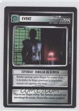 1994 Star Trek CCG: 1st Edition Premiere - [Base] - Black Border #_ESRK - Espionage: Romulan or Klingon