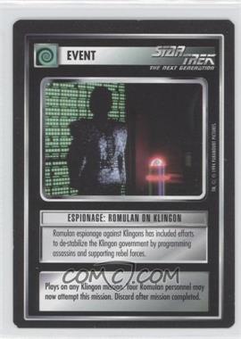 1994 Star Trek CCG: 1st Edition Premiere - [Base] - Black Border #_ESRK - Espionage: Romulan or Klingon