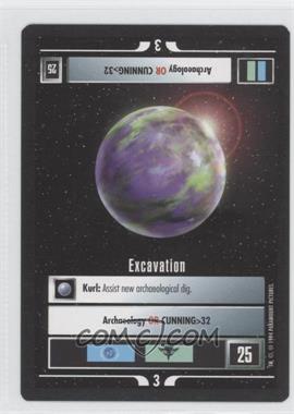 1994 Star Trek CCG: 1st Edition Premiere - [Base] - Black Border #_EXCA - Excavation