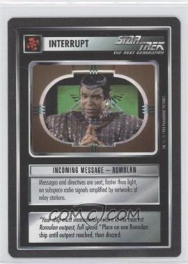 1994 Star Trek CCG: 1st Edition Premiere - [Base] - Black Border #_IMRO - Incoming Message - Romulan