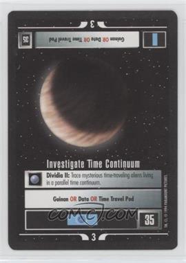 1994 Star Trek CCG: 1st Edition Premiere - [Base] - Black Border #INTC - Investigate Time Continuum