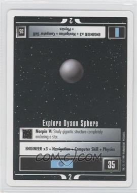 1994 Star Trek CCG: 1st Edition Premiere - [Base] - White Border #_EDSP - Explore Dyson Sphere