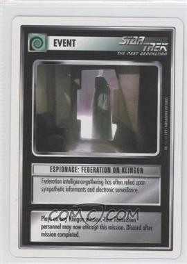 1994 Star Trek CCG: 1st Edition Premiere - [Base] - White Border #_EFKL - Espionage: Federation on Klingon