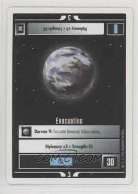 1994 Star Trek CCG: 1st Edition Premiere - [Base] - White Border #_EVAC - Evacuation