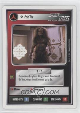 1994 Star Trek CCG: 1st Edition Premiere - [Base] - White Border #_FEKL - Fek'lhr