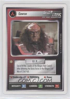 1994 Star Trek CCG: 1st Edition Premiere - [Base] - White Border #_GOWR - V.I.P. - Gowron