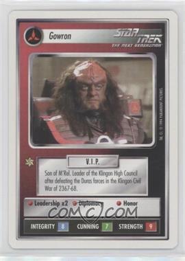 1994 Star Trek CCG: 1st Edition Premiere - [Base] - White Border #_GOWR - V.I.P. - Gowron