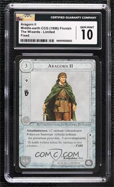 1995 Middle-earth CCG - The Wizards - [Base] - Finnish Limited #ARAG - Aragorn II [CGC 10 Gem Mint]