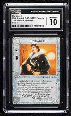 1995 Middle-earth CCG - The Wizards - [Base] - Finnish Limited #BORO - Boromir II [CGC 10 Gem Mint]