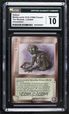 1995 Middle-earth CCG - The Wizards - [Base] - Finnish Limited #GOLL - Gollum [CGC 10 Gem Mint]