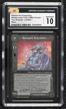 1995 Middle-earth CCG - The Wizards - [Base] - Finnish Limited #KHTE - Khamul the Easterling [CGC 10 Gem Mint]