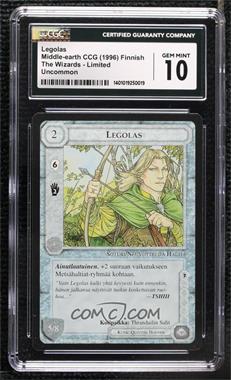 1995 Middle-earth CCG - The Wizards - [Base] - Finnish Limited #LEGO - Legolas [CGC 10 Gem Mint]