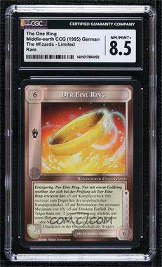 1995 Middle-earth CCG - The Wizards - [Base] - German Limited #ONER - The One Ring [CGC 8.5 NM/Mint+]