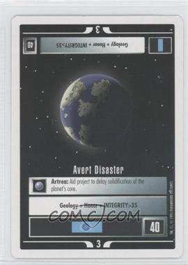 1995 Star Trek CCG: 1st Edition Premiere - White Bordered Expansion Set [Base] - 2nd Printing #_AVDI - Avert Disaster