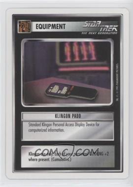 1995 Star Trek CCG: 1st Edition Premiere - White Bordered Expansion Set [Base] - 2nd Printing #_KLPA - Klingon Padd